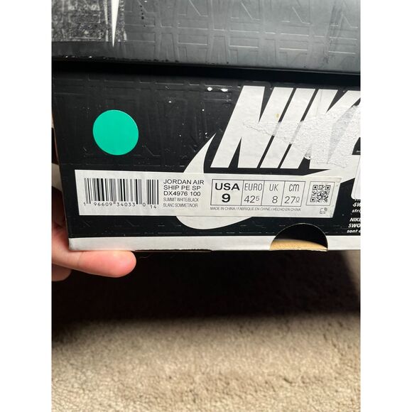 Size 9 - A Ma Maniére x Jordan Air Ship PE SP White Black NEW! FAST!